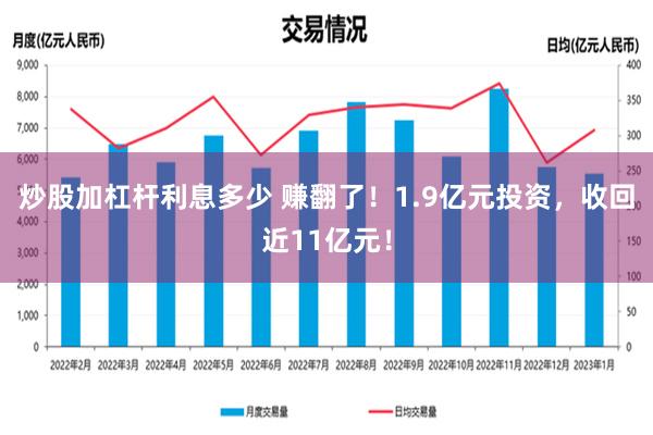 炒股加杠杆利息多少 赚翻了！1.9亿元投资，收回近11亿元！