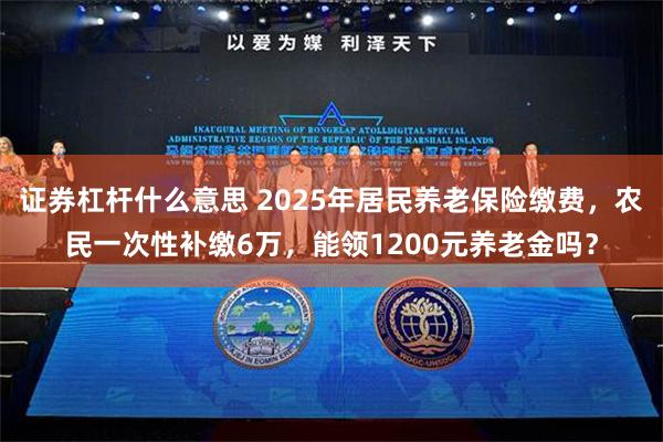 证券杠杆什么意思 2025年居民养老保险缴费，农民一次性补缴6万，能领1200元养老金吗？